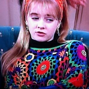 VINTAGE Clarissa explains it all sweater DEADSTOCK GROOVY BEADED CROCHET TOP